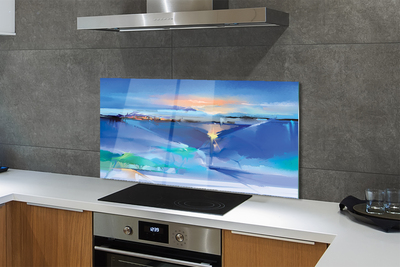 Painel de vidro Nuvens de árvores