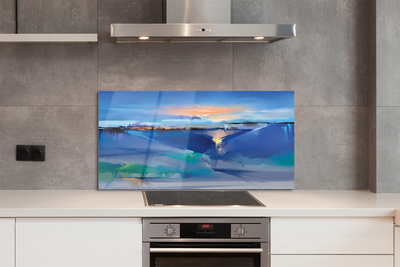 Painel de vidro Nuvens de árvores