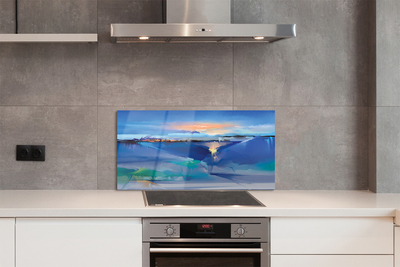 Painel de vidro Nuvens de árvores