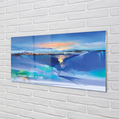 Painel de vidro Nuvens de árvores