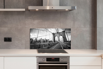 Painel de vidro Ponte Arranha-céu