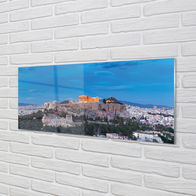 Painel de vidro Panorama da Grécia em Atenas