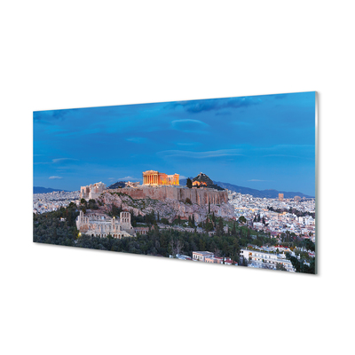 Painel de vidro Panorama da Grécia em Atenas