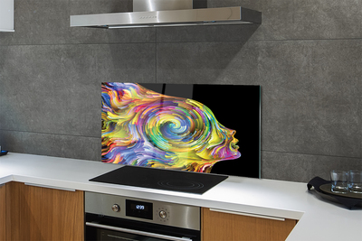 Painel de vidro Mulher em pintura colorida