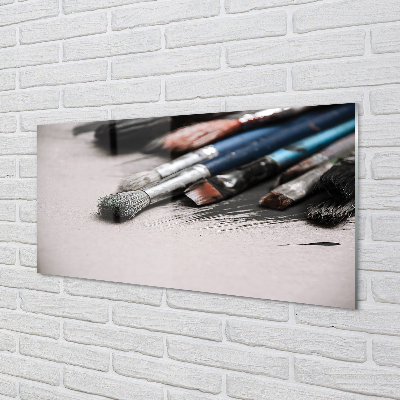 Painel de vidro Pincéis de pintura