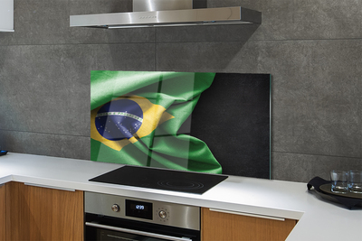 Painel de vidro bandeira brasileira