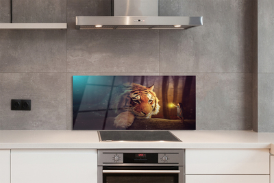 Painel de vidro Homem-tigre da floresta