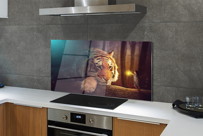 Painel de vidro Homem-tigre da floresta