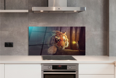 Painel de vidro Homem-tigre da floresta