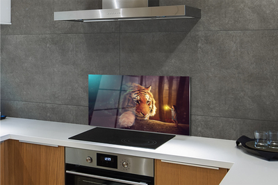 Painel de vidro Homem-tigre da floresta