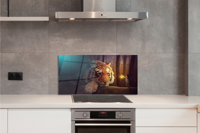 Painel de vidro Homem-tigre da floresta