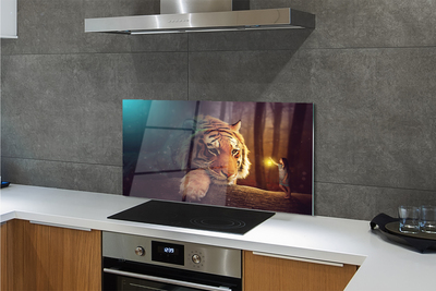 Painel de vidro Homem-tigre da floresta