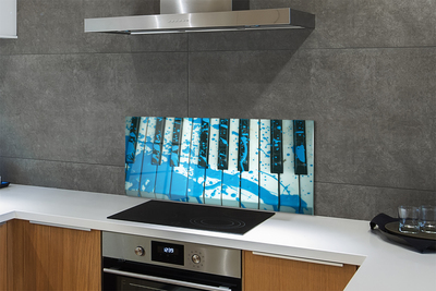 Painel de vidro Tinta para piano