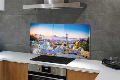 Painel de vidro Panorama da cidade de Espanha