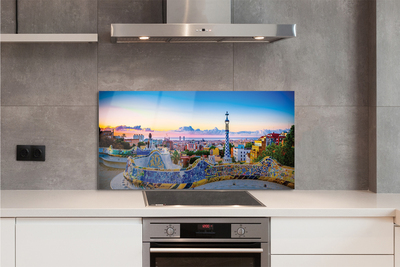 Painel de vidro Panorama da cidade de Espanha