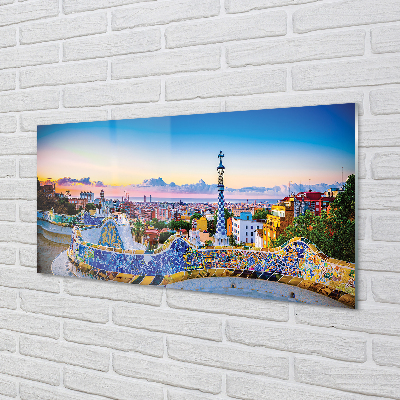 Painel de vidro Panorama da cidade de Espanha