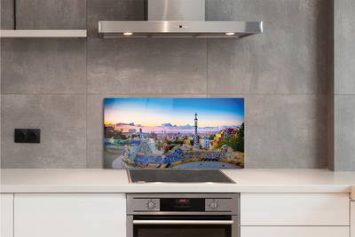 Painel de vidro Panorama da cidade de Espanha