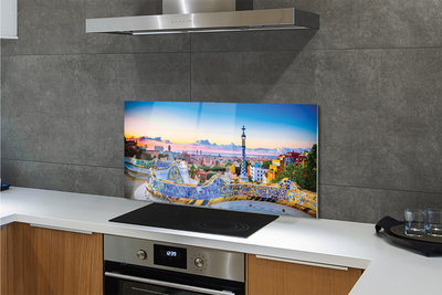 Painel de vidro Panorama da cidade de Espanha