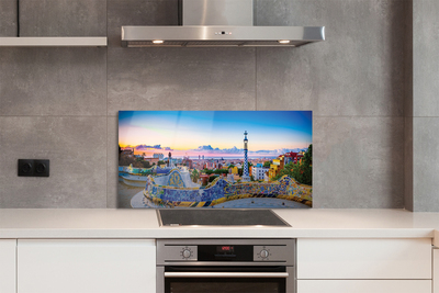 Painel de vidro Panorama da cidade de Espanha