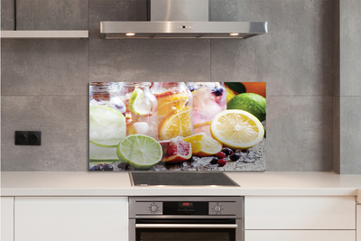 Painel de vidro Potes de coquetel com gelo de frutas