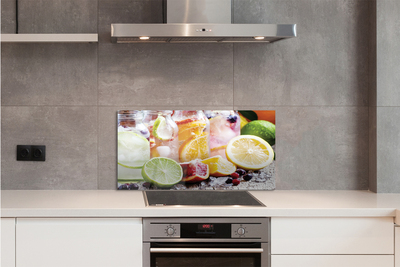 Painel de vidro Potes de coquetel com gelo de frutas