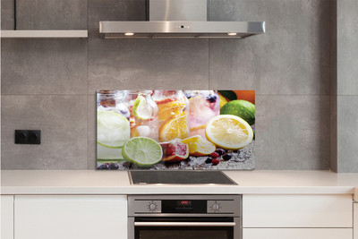 Painel de vidro Potes de coquetel com gelo de frutas