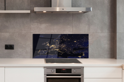 Painel de vidro Luzes do mapa do céu