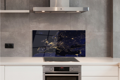 Painel de vidro Luzes do mapa do céu