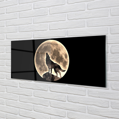 Painel de vidro Lua do Lobo