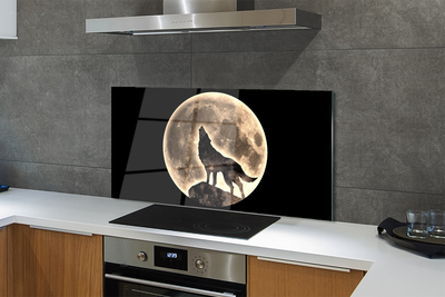Painel de vidro Lua do Lobo
