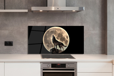 Painel de vidro Lua do Lobo