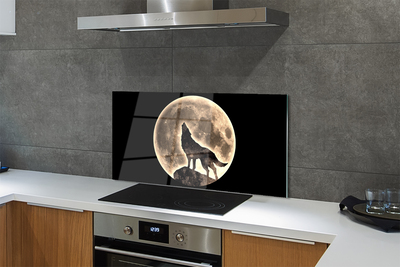 Painel de vidro Lua do Lobo