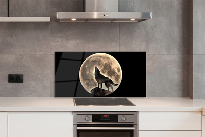 Painel de vidro Lua do Lobo