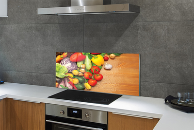 Painel de vidro Cogumelos de abobrinha com alho