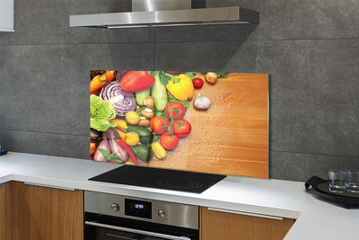 Painel de vidro Cogumelos de abobrinha com alho