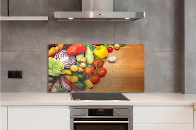 Painel de vidro Cogumelos de abobrinha com alho