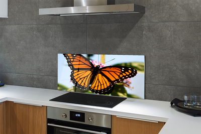 Painel de vidro Borboleta colorida