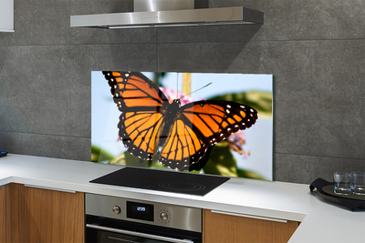 Painel de vidro Borboleta colorida