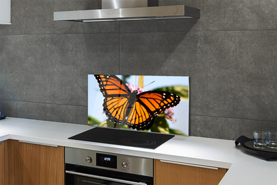 Painel de vidro Borboleta colorida