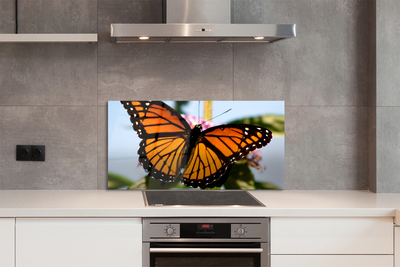 Painel de vidro Borboleta colorida