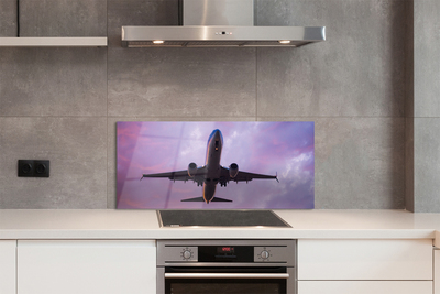 Painel de vidro Nuvens céu avião