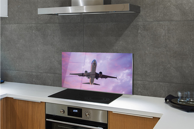 Painel de vidro Nuvens céu avião