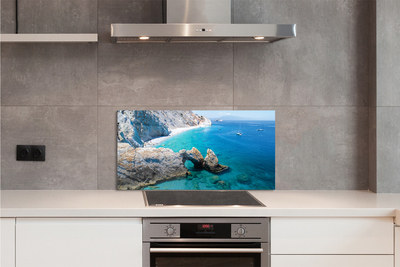 Painel de vidro Grécia Praia Costa Marítima