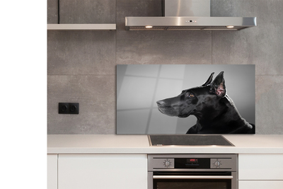 Painel de vidro Cachorro preto