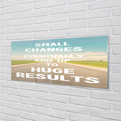 Painel de vidro Rua, prado, céu