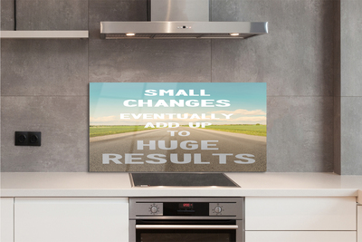 Painel de vidro Rua, prado, céu