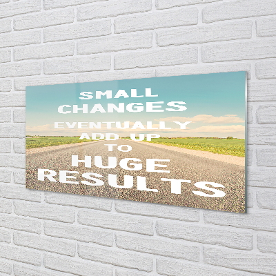 Painel de vidro Rua, prado, céu