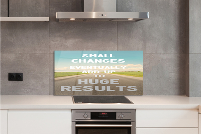 Painel de vidro Rua, prado, céu