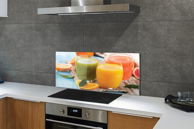 Painel de vidro Copos coloridos para coquetel