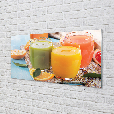 Painel de vidro Copos coloridos para coquetel